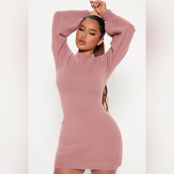 “Decaf Please” Dress in Mauve 💗 Size Small 💗 Fashion Nova - Picture 4 of 7